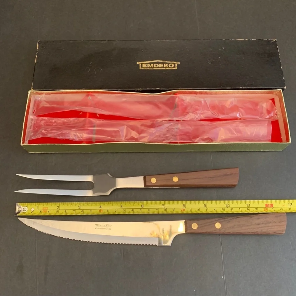 Emdeko Stainless Steel serated knife fork set
